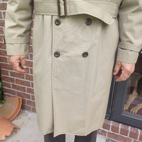 LONDON FOG VINTAGE LINED TRENCH COAT EXCELLENT 46 LONG - Picture 14 of 16